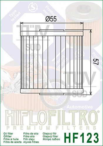 HIFLOFILTRO Olejový filter HF123