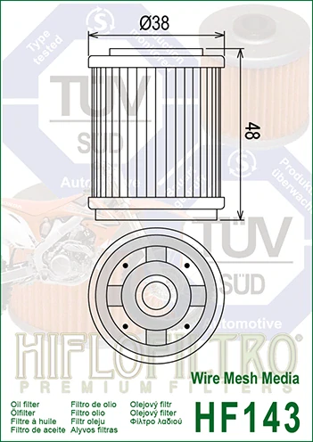 HIFLOFILTRO Olejový filter HF143