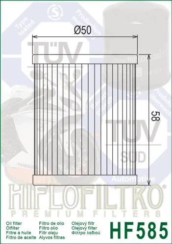 HIFLOFILTRO Olejový filter HF585