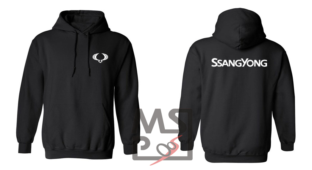 Mikina s motívom SsangYong kapucňová