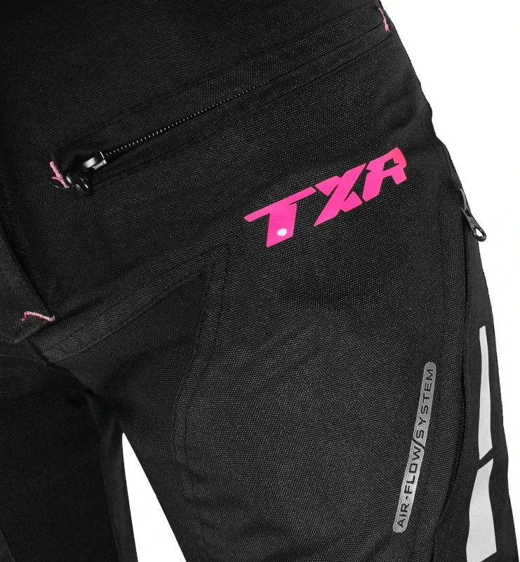 TXR Dámske nohavice na motorku Rival čierno-ružové XL