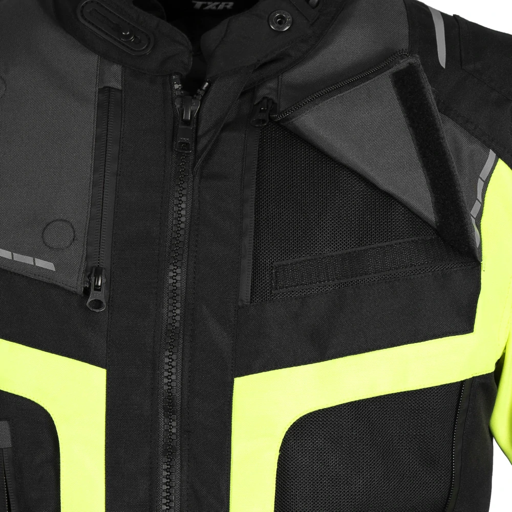 TXR Bunda na motorku Tracer čierno-sivo-fluo žltá M