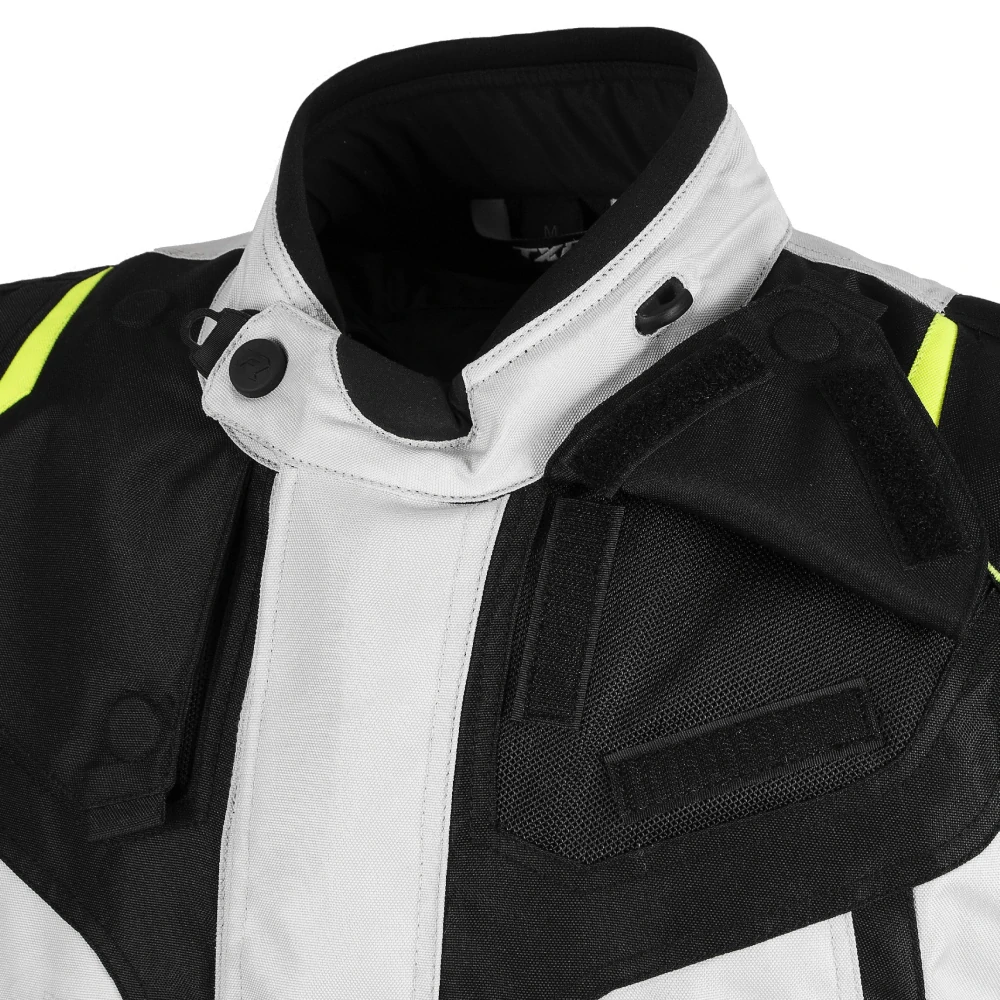 TXR Bunda na motorku Expedition čierno-sivo-fluo žltá M