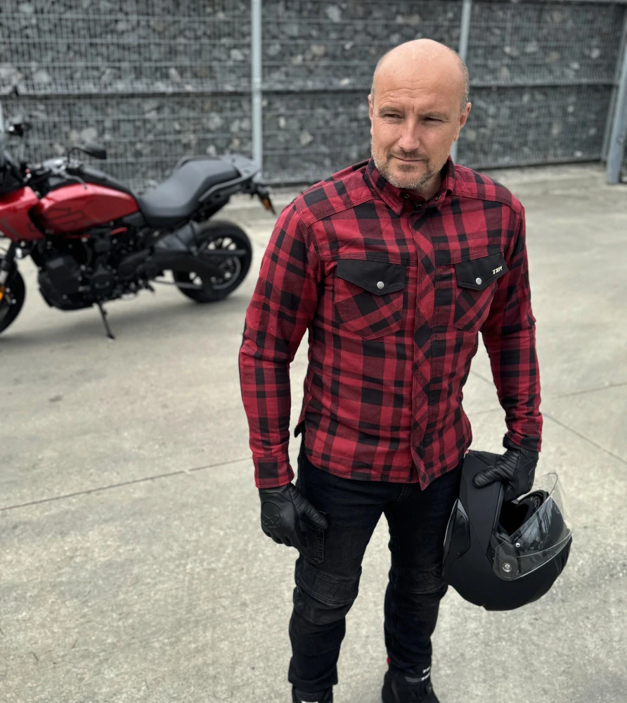 TXR Košeľa na motorku Dixon červená M