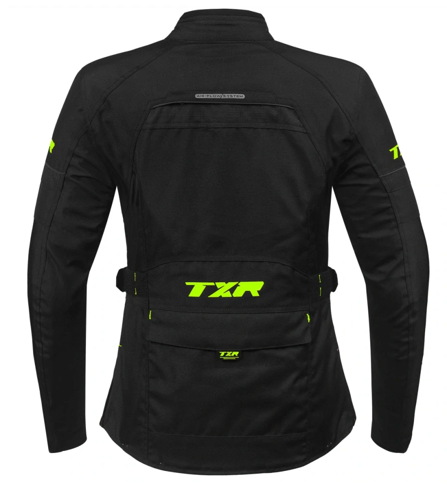 TXR Dámska bunda na motorku Visper čierno-fluo žltá XL