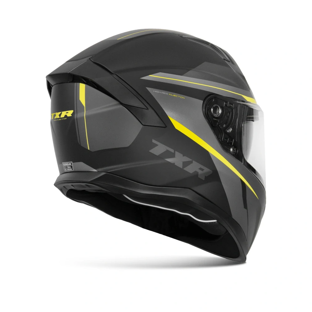 TXR Integrálna prilba na motorku Raptor čierno-sivo-fluo žltá S