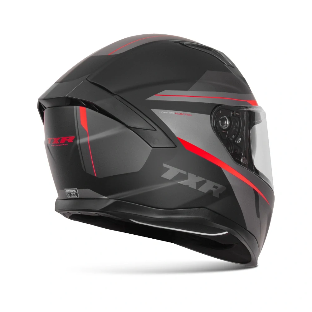 TXR Integrálna prilba na motorku Raptor čierno-sivo-červená XS