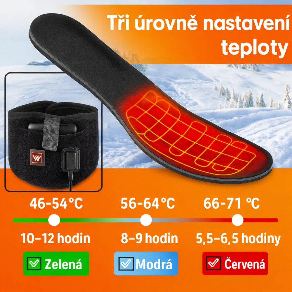 TXR Vyhrievané vložky do topánok TXR L