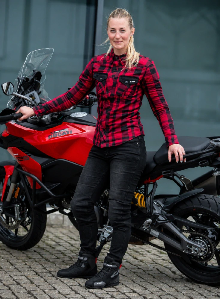 TXR Dámska košeľa na motorku Dixon červená 3XL