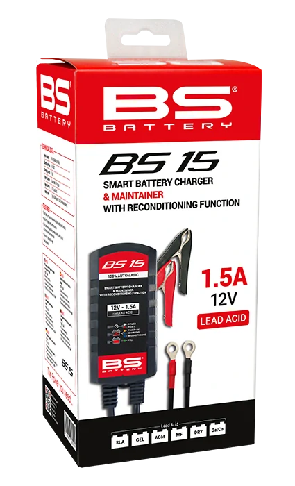 BS-BATTERY Nabíjačka akumulátorov SMART BS15 12V 1500mA