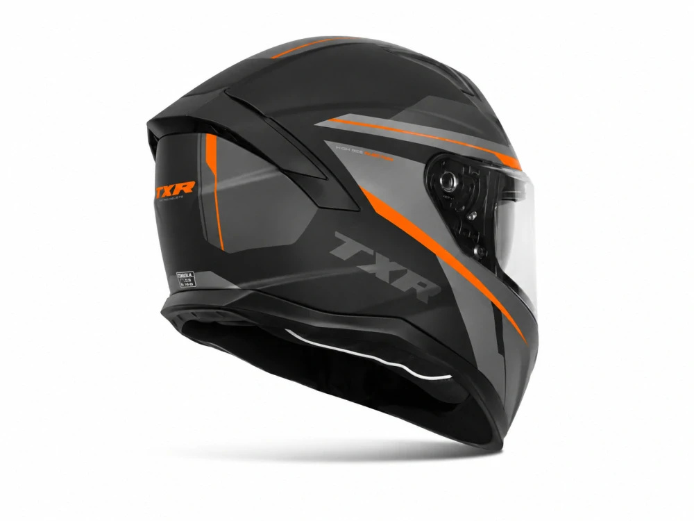 TXR Integrálna prilba na motorku Raptor čierno-sivo-fluo oranžová L