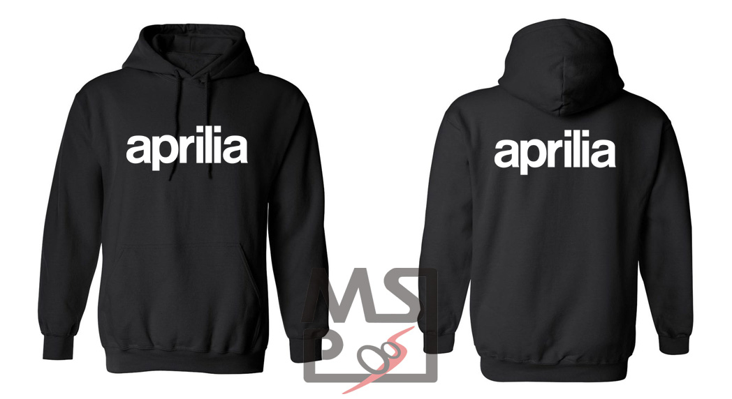 Mikina MSP s motívom Aprilia kapucňová