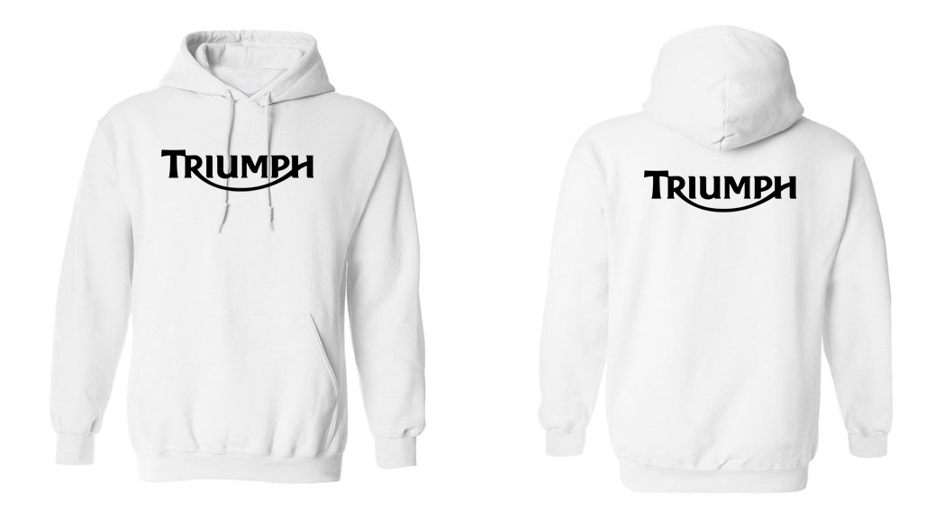 Mikina s motívom Triumph kapucňa