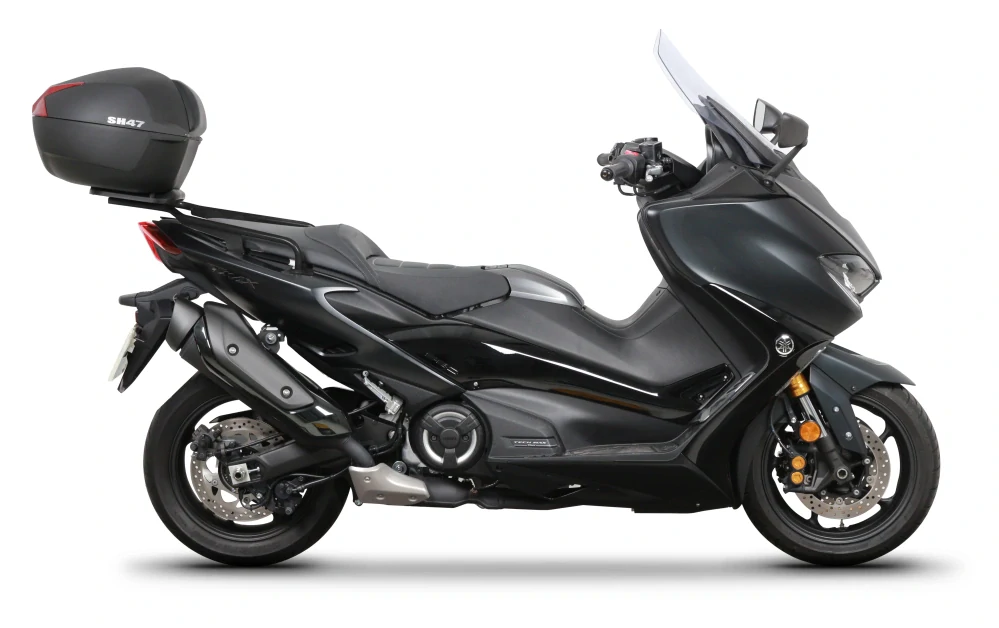 SHAD Vrchný kufor na motorku SH47 D0B47206 čierna Carbon červená odrazka