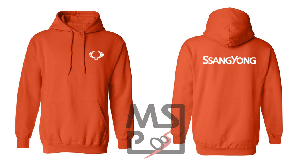 Mikina s motívom SsangYong kapucňová