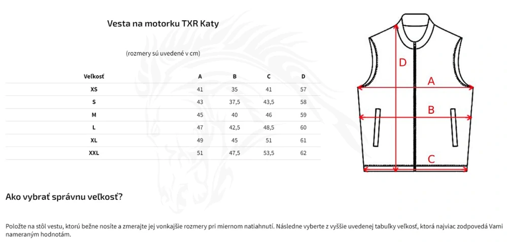 TXR Dámska kožená vesta na motorku Katy XS