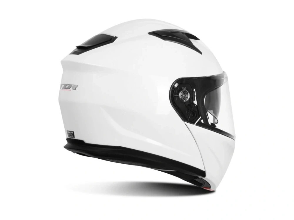TXR Výklápacia prilba na motorku Rival perleťovo biela M