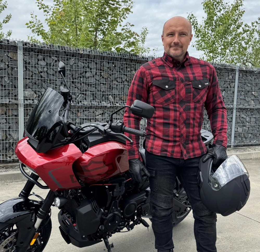 TXR Košeľa na motorku Dixon červená S