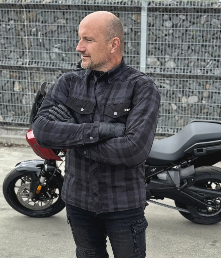 TXR Košeľa na motorku Dixon čierna 3XL
