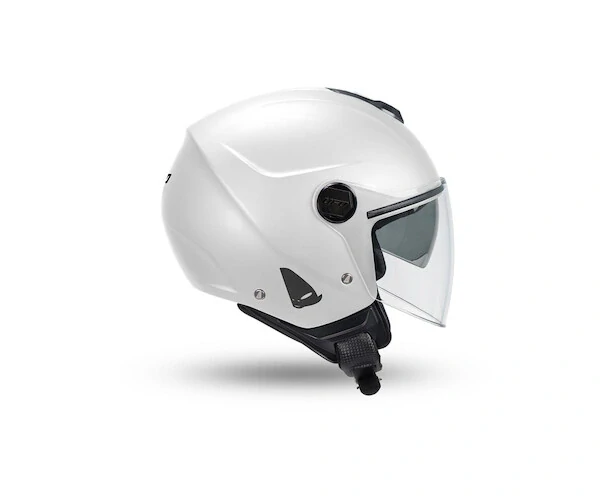 UFO PLAST Otvorená prilba na motorku NIXIE lesklá biela M