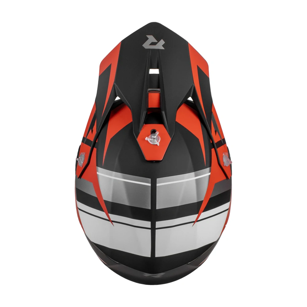 TXR Motokrosová prilba Fury čierno-šedo-bielo-červená XL