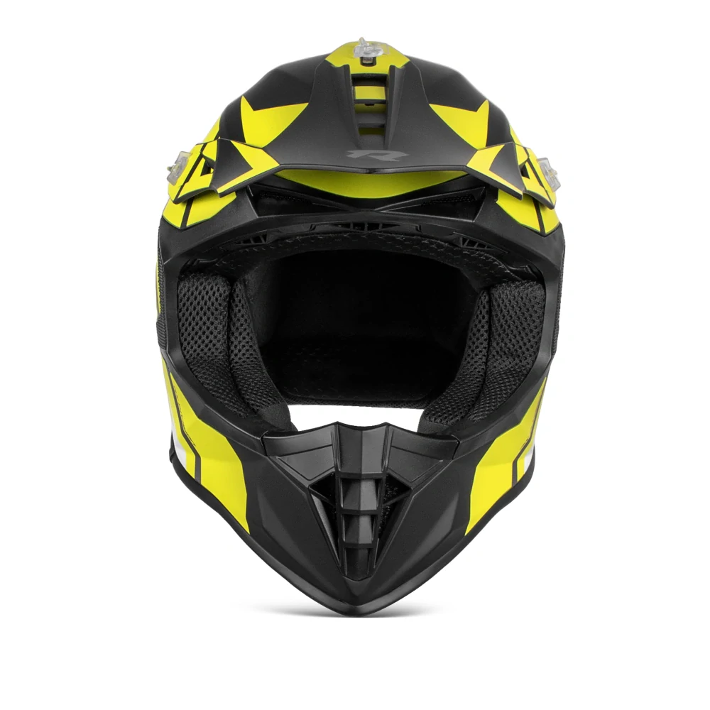TXR Motokrosová prilba Fury čierno-šedo-bielo-žltá XXL