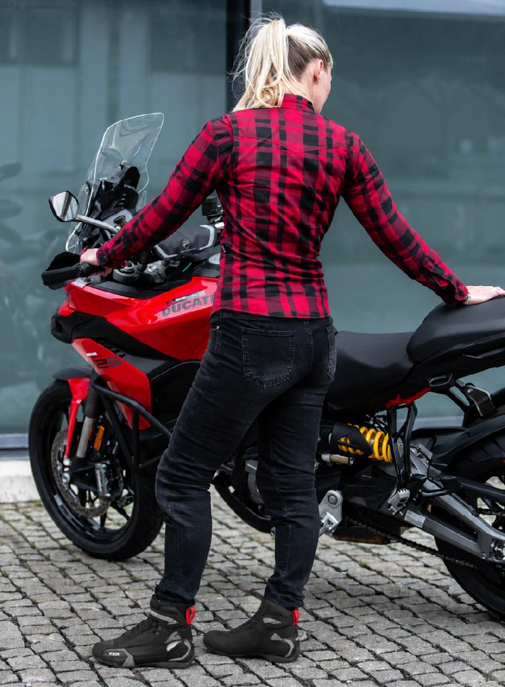 TXR Dámska košeľa na motorku Dixon červená 3XL