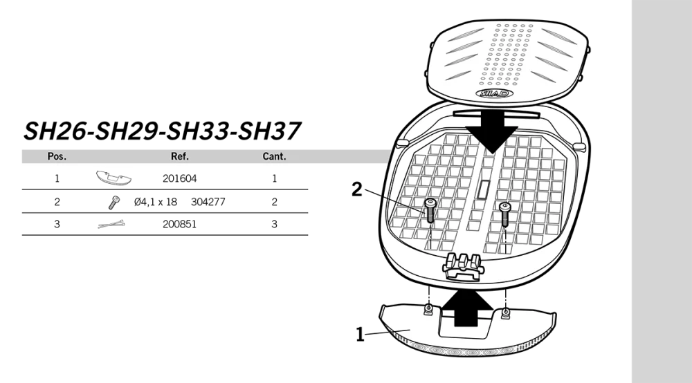 SHAD Brzdové svetlo D0B29KL pre SH26 / SH29 / SH33 / SH34 / SH37 / SH48 / SH49 / SH50 / SH58X / SH59X