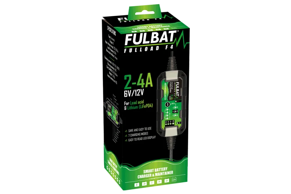FULBAT Nabíjačka akumulátorov FULLOAD F4 2A (vhodná aj pre lithiové batérie)