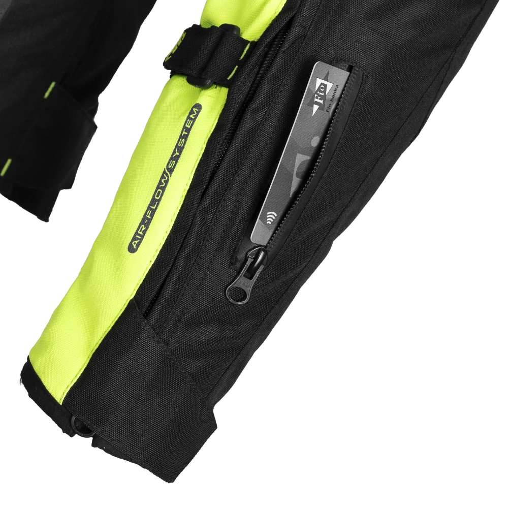 TXR Bunda na motorku Tracer čierno-sivo-fluo žltá 4XL