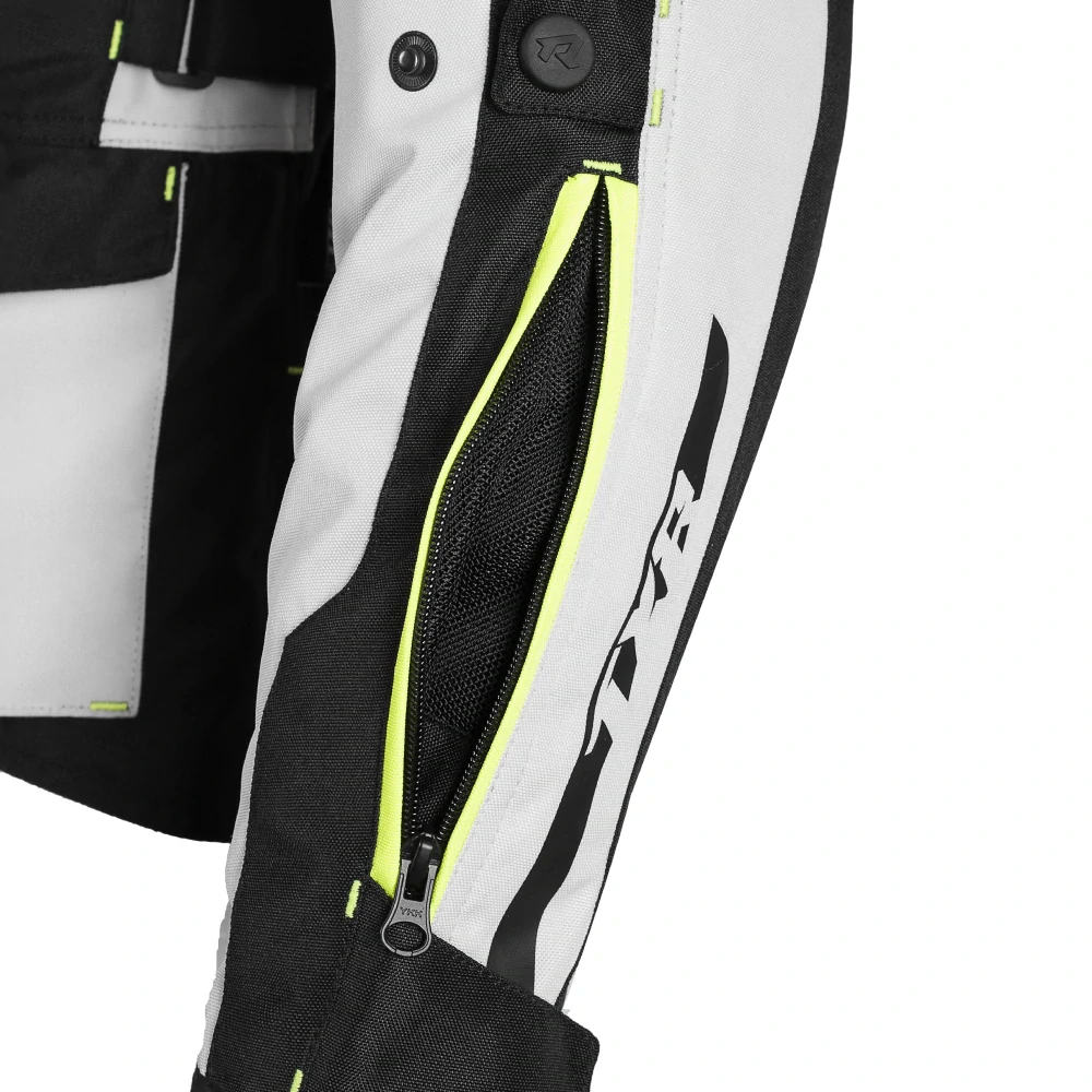 TXR Bunda na motorku Expedition čierno-sivo-fluo žltá XL