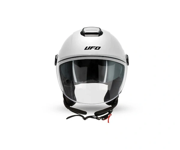 UFO PLAST Otvorená prilba na motorku NIXIE lesklá biela M