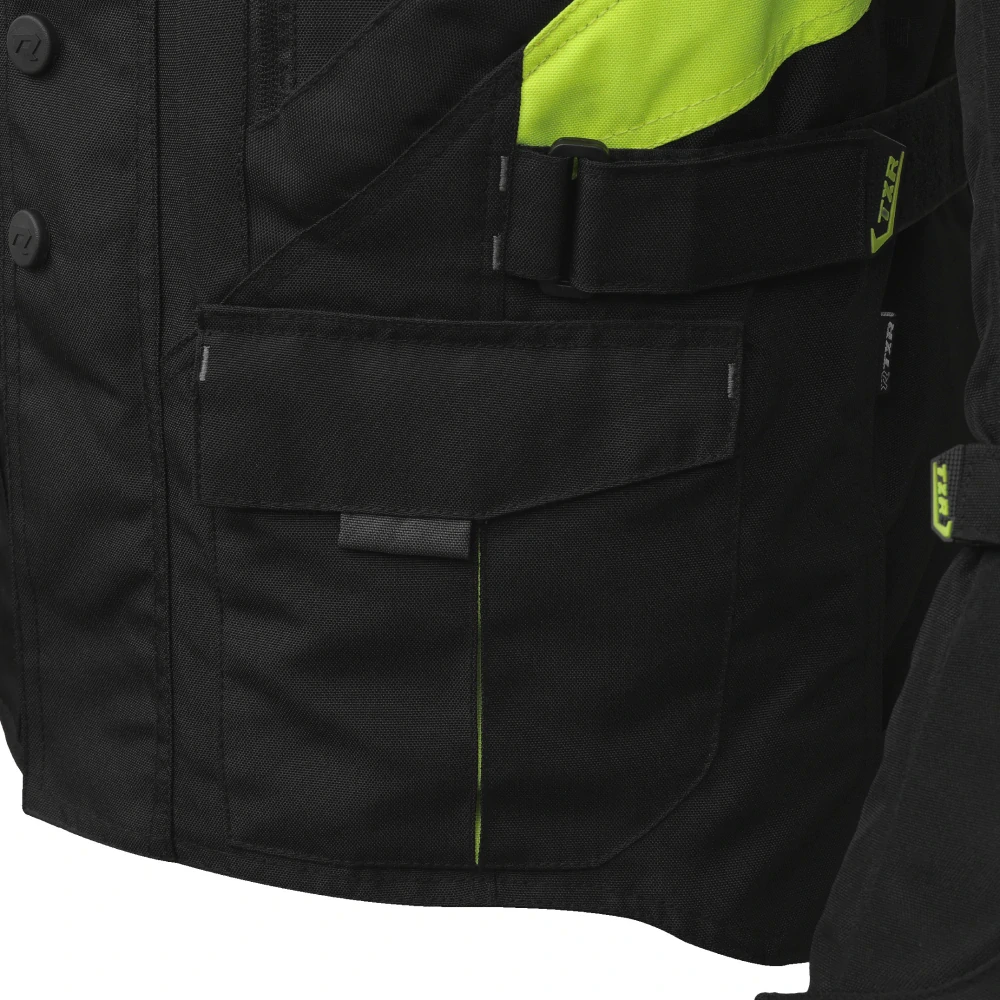 TXR Bunda na motorku Compass čierno-šedo-fluo žltá M