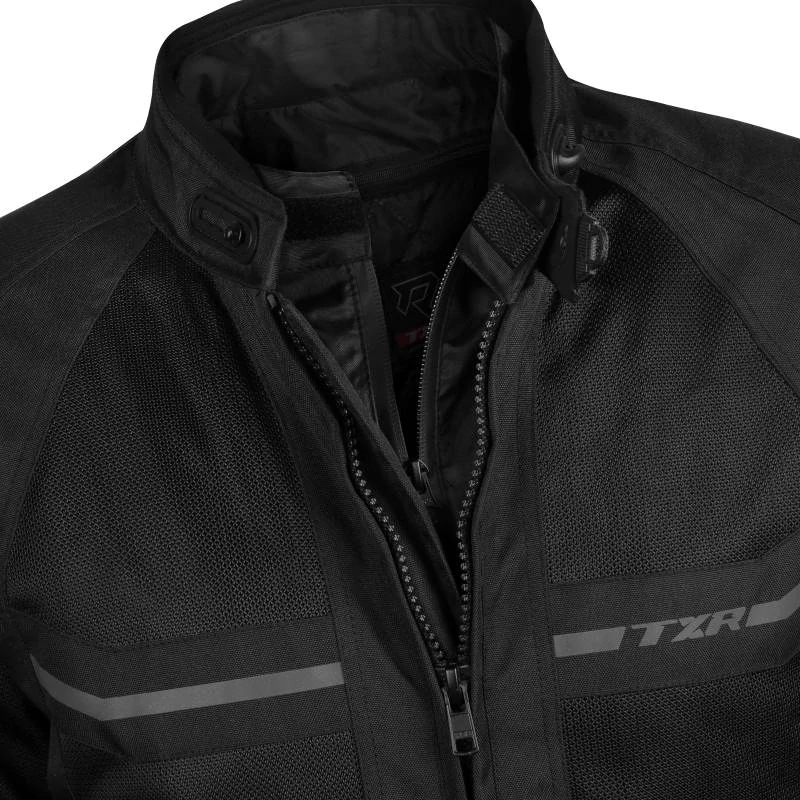TXR Bunda na motorku Steward čierno-sivo-fluo žltá 4XL