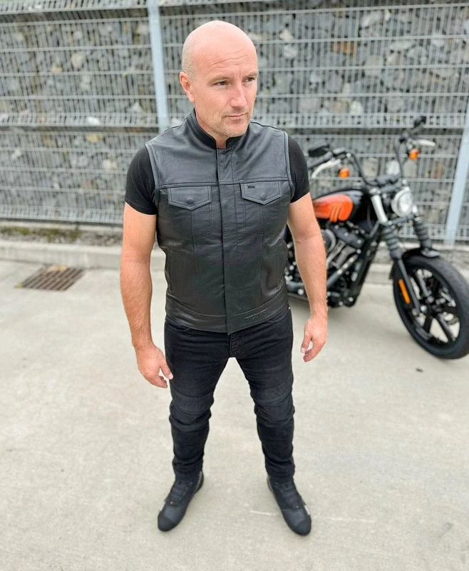 TXR Kožená vesta na motorku Magnum 2 3XL