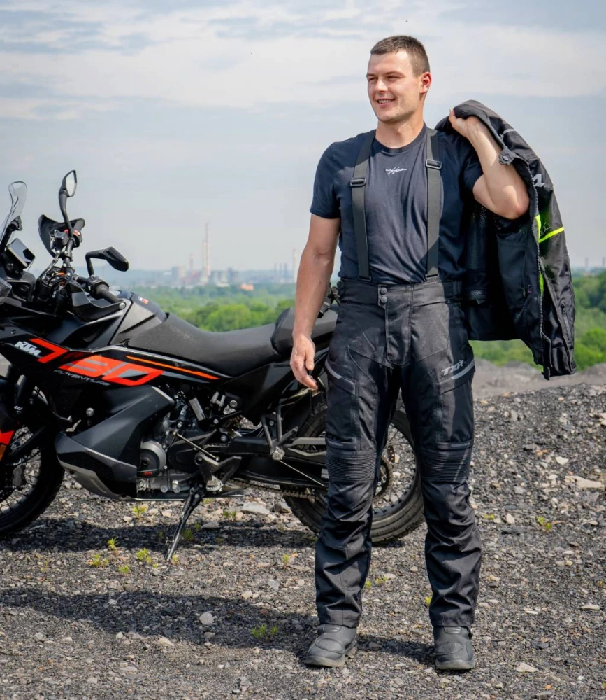TXR Nohavice na motorku Expedition čierne 4XL
