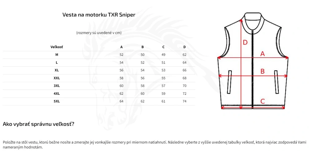 TXR Kožená vesta na motorku Sniper S