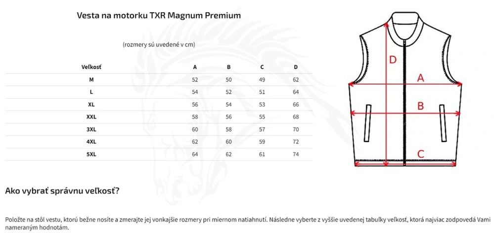TXR Kožená vesta na motorku Magnum Premium S