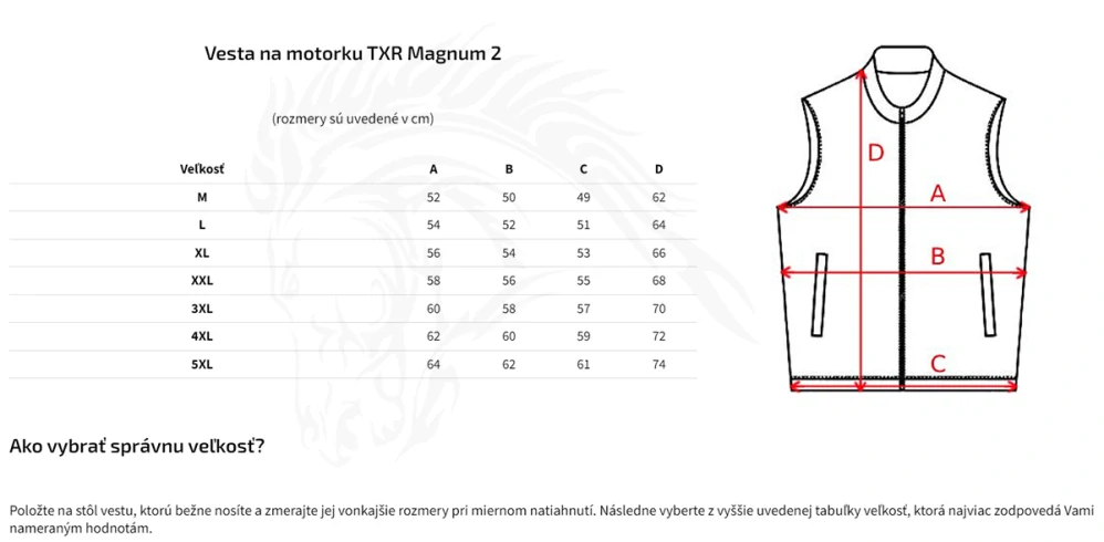 TXR Kožená vesta na motorku Magnum 2 XL