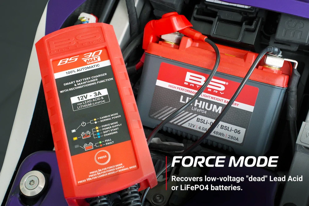 BS-BATTERY Nabíjačka akumulátorov SMART BS30MAX (vhodné aj pre lítium) 12V 3A