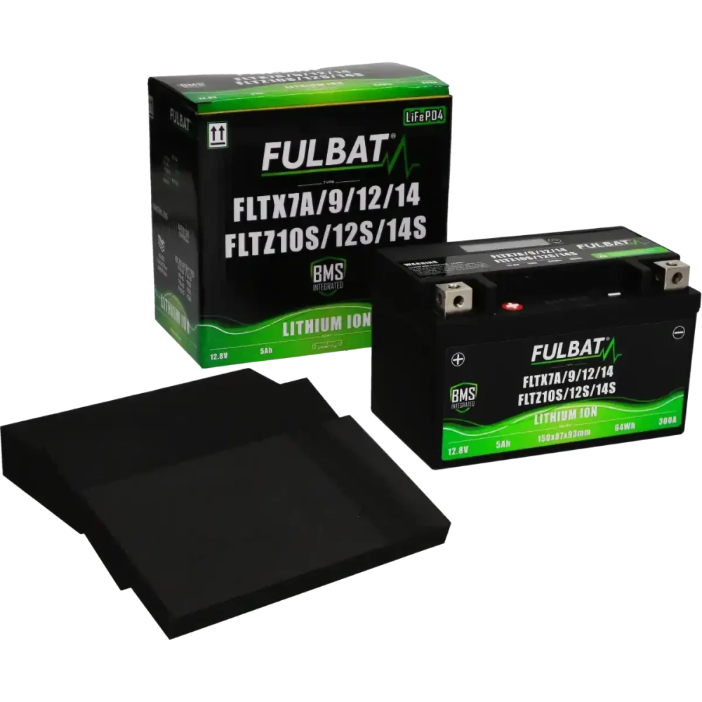 FULBAT Lítiová motocyklová batéria FLTX7A/9/12/14 - FLTZ10S/12S/14S 12V 5Ah 300A