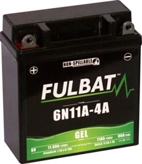 FULBAT 6N11A-4A 6V 11Ah 90A 121x58x130mm L+ GEL bezúdržbová motobatéria