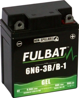 FULBAT 6N6-3B/B-1 6V 6Ah 50A 95x55x117mm P+ GEL bezúdržbová motobatéria