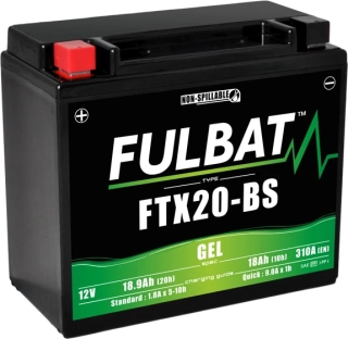 FULBAT FTX20-BS 12V 18Ah 270A 175x87x155mm L+ GEL bezúdržbová motobatéria