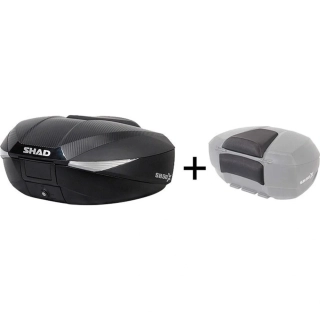 SHAD Vrchný kufor na motorku SH58X Karbón (rozšíriteľný koncept) s PREMIUM zámkom a opierkou