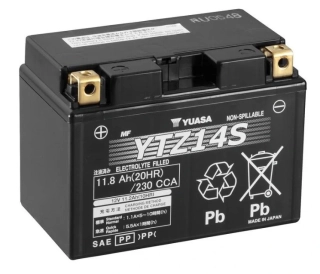 YUASA Motobatéria HP MF AGM YTZ14S 12V 11,2Ah 230A (150x87x110mm) T11 "+ L"