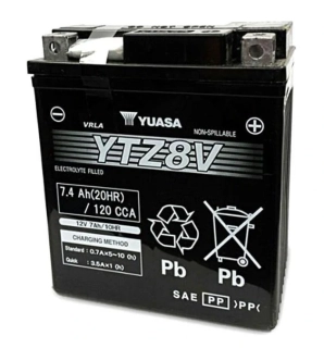 YUASA Motobatéria HP MF AGM YTZ8V 12V 7Ah 130A (113x70x130mm) T5 "+ P"