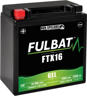 FULBAT FTX16 12V 14Ah 230A (YTX16) 150x87x161mm L+ GEL bezúdržbová motobatéria