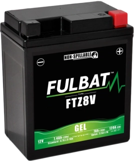 FULBAT FTZ8V 12V 7Ah 130A (YTZ8V) 113x70x130mm P+ GEL bezúdržbová motobatéria