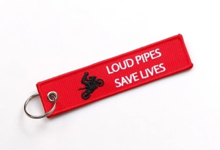TXR Textilná kľúčenka Loud pipes save lives
